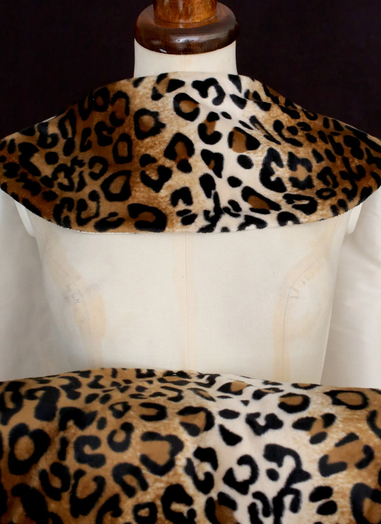Vintage Reproduction 1950s Leopard Stole and Muff