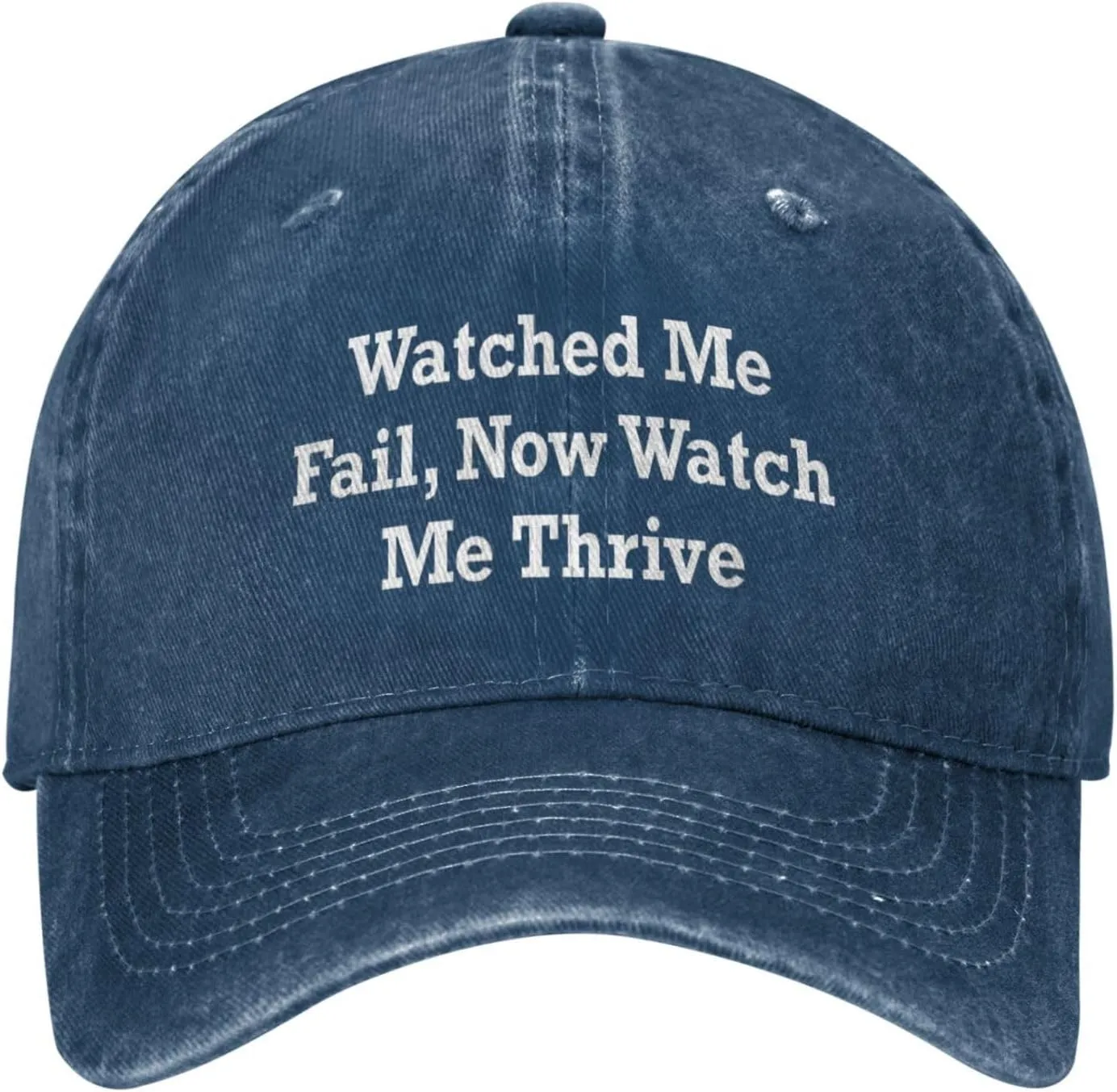 Watched Me Fail, Now Watch Me Thrive Hats for Men Navy Blue Women Funny Humor Trucker Hats for Girls Dirty