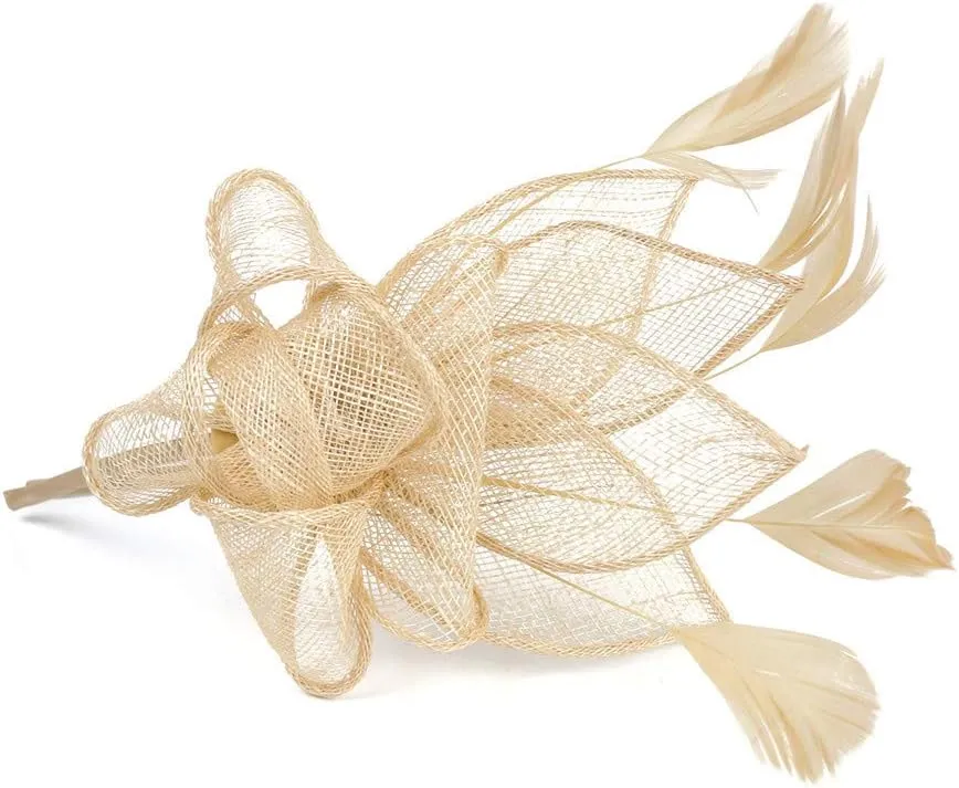 Women Fascinators Hat Clip Hairpin Kentucky Hats Elegant Headpiece Caps for Cocktail Wedding Tea Party
