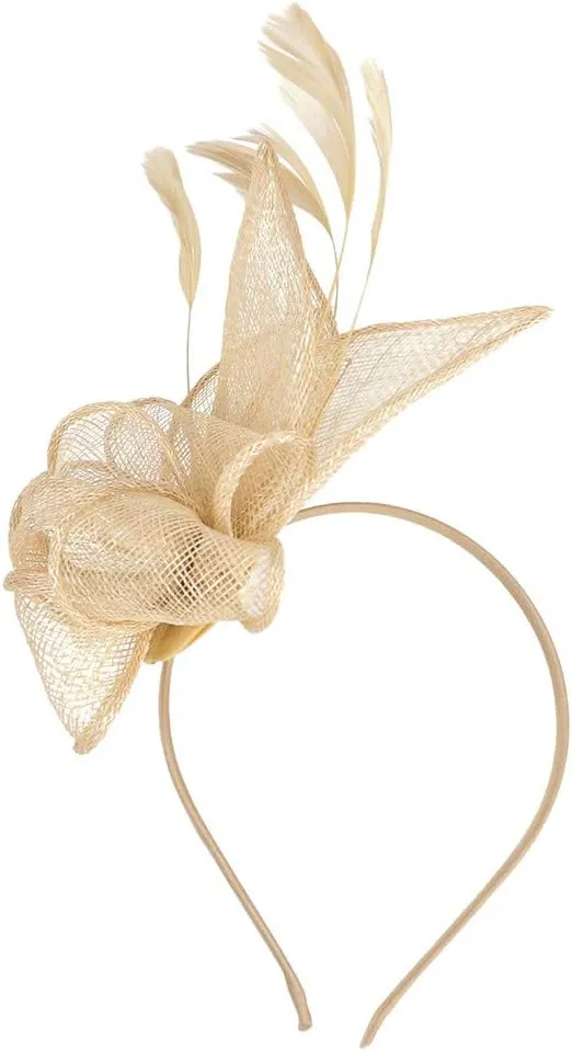 Women Fascinators Hat Clip Hairpin Kentucky Hats Elegant Headpiece Caps for Cocktail Wedding Tea Party