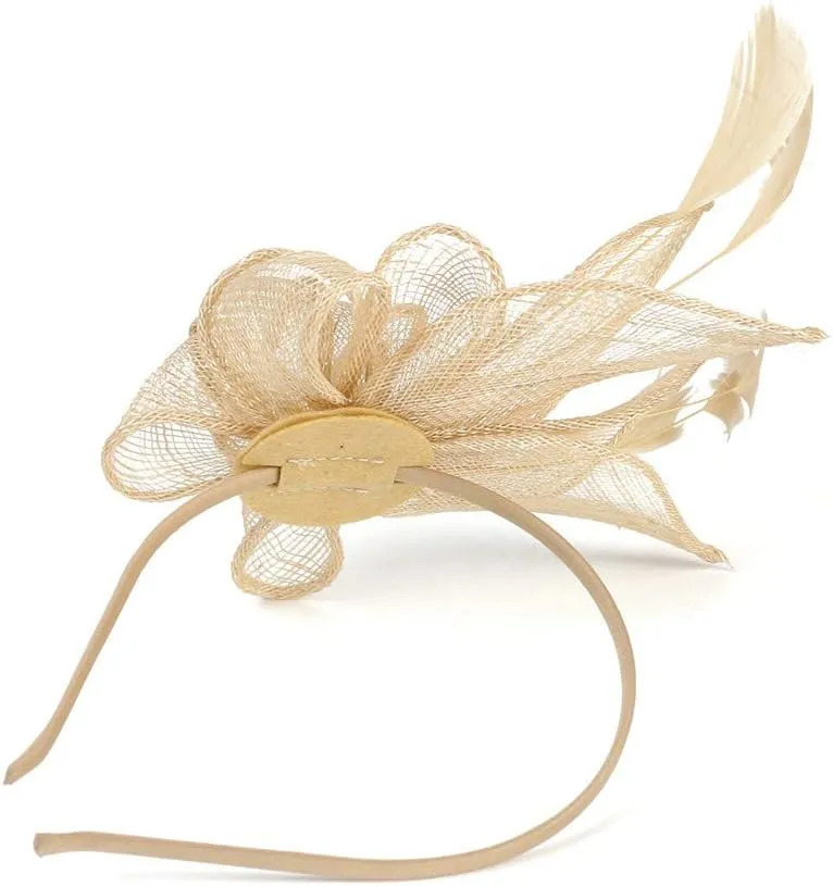 Women Fascinators Hat Clip Hairpin Kentucky Hats Elegant Headpiece Caps for Cocktail Wedding Tea Party