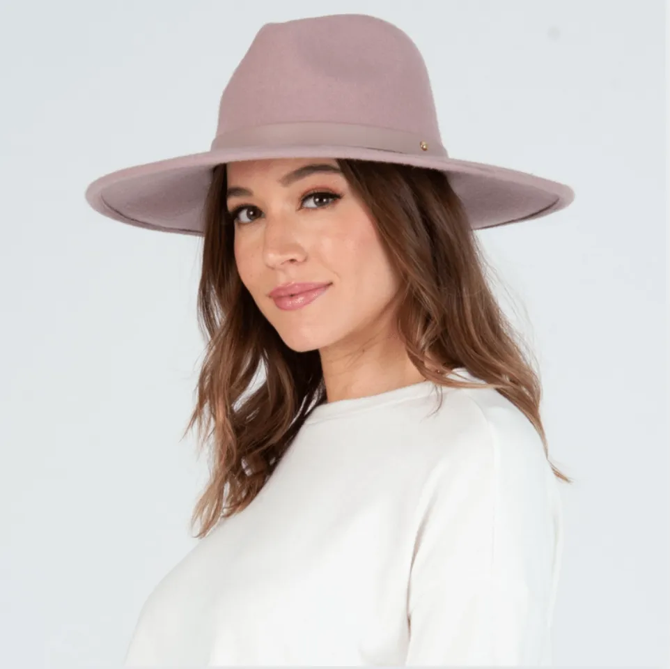 Wool Fedora with Trim